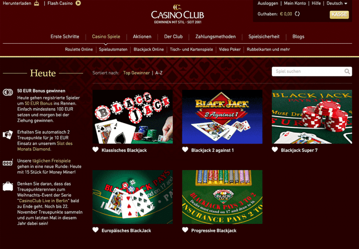 casinoclub blackjack